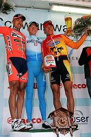 v.l.n.r. Fortunato Baliani(2.), Fabian Wegmann (1.), J�rg Ludewig (3.) bei der Siegerehrung
GP Schwarzwald 2005
[� by J�rgen Burkhardt, B�renhofstra�e 25, 70771 Leinfelden-Echterdingen. Telefon 0711/791424, Fax 0711/791437.Postbank Stuttgart(BLZ 600 100 70) Konto 234130-708) www.radsportfoto.de. Bitte zwei Belegexemplare zusenden. Nutzung ist honorarpflichtig gemaess MFM zzgl. 16% MWSt. Drittrechte sind nicht geklaert. NO MODEL RELEASE. Jede Weitergabe dieses Materials an Dritte ohne ausdrueckliche Genehmigung ist untersagt.]

